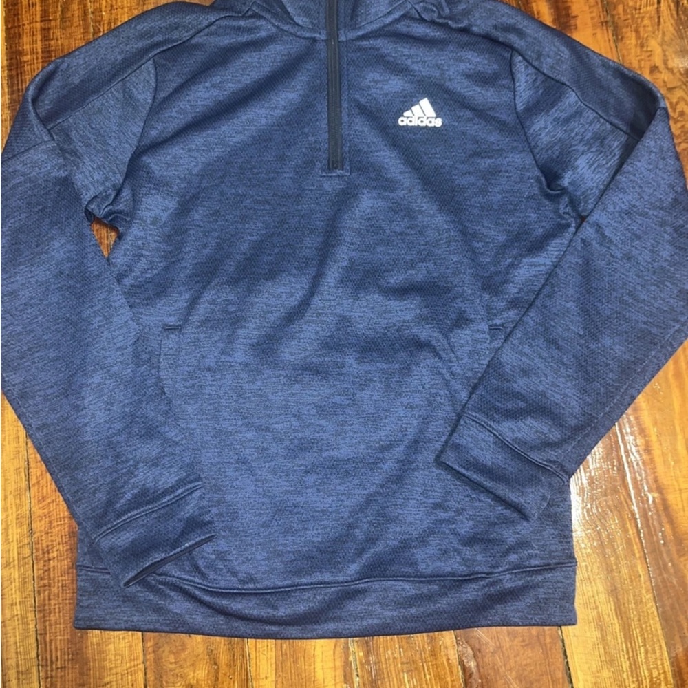 NWT Men’s Adidas Quarter Zip Pullover, Medium, Navy